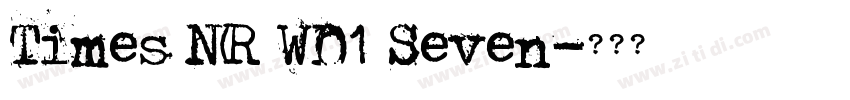 Times NR W01 Seven字体转换